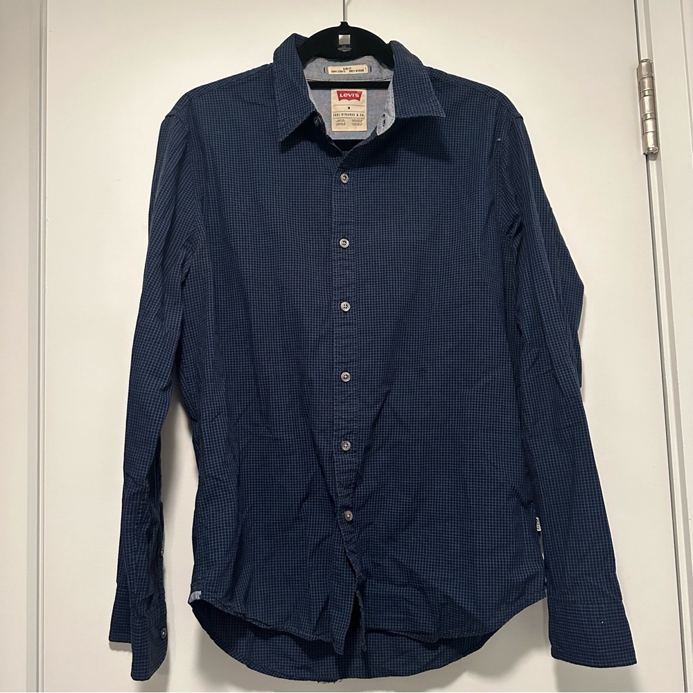 Levi's Blue Checked Button Down